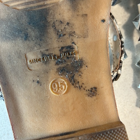 Sincerly Jules Studded Snake Slide Sandals - Womens 9.5 - Picture 7 of 7